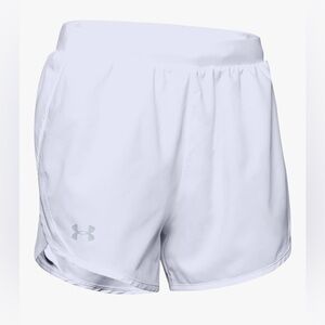 Under Armour womens Fly By 2.0 white shorts Large NWT